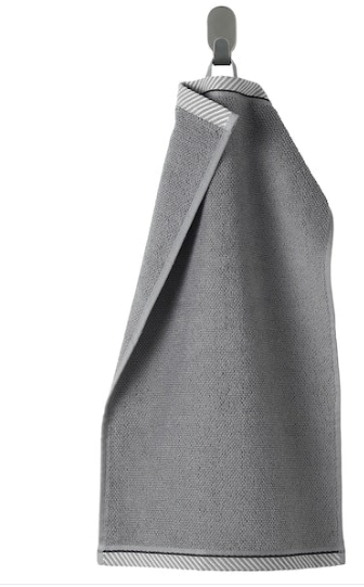 VIKFJÄRD towel,  grey 30x50 cm