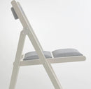 TERJE Folding chair, white/Knisa light grey